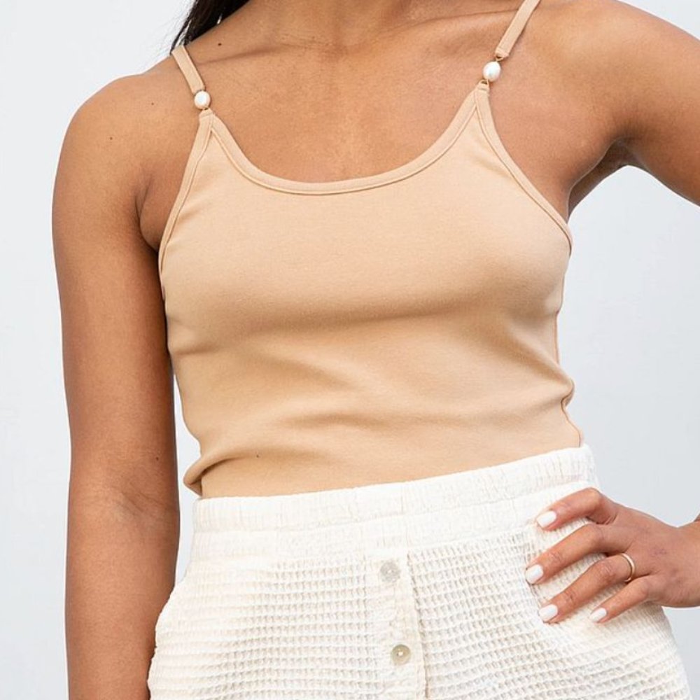 DONNI. Pearl Tank - Latte